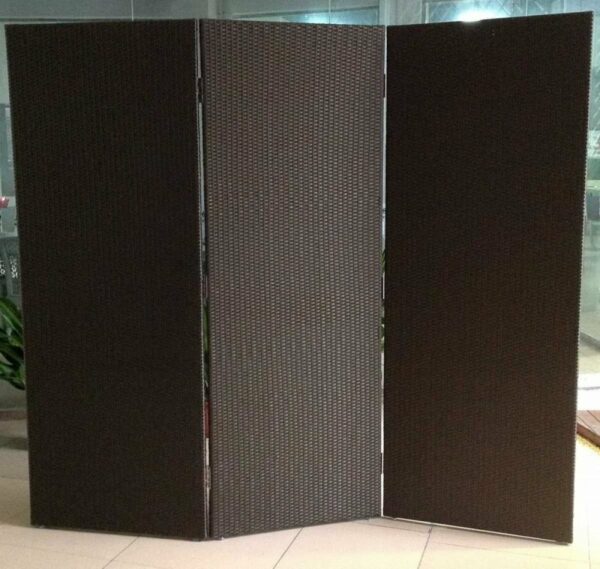Paravent en osier marron 3x 75x200cm