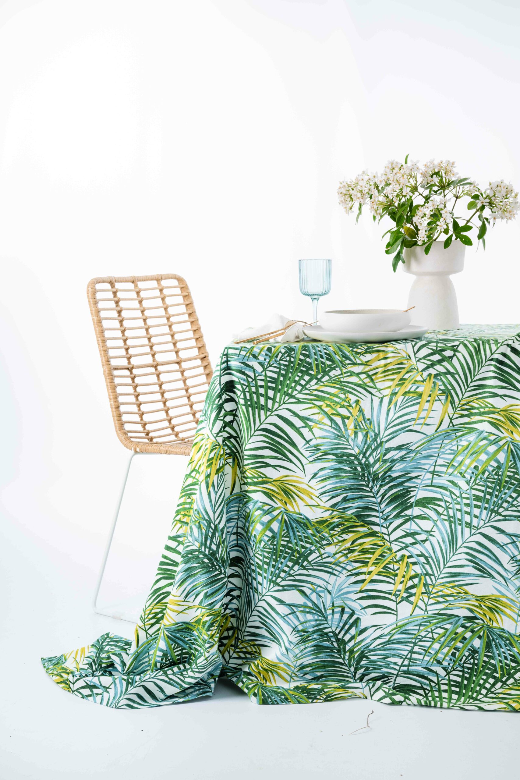 coton-palmier Nappe 2,80m x 3,10m Palmiers - Coton imprimé