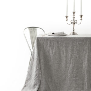 Nappe 3,00m x 3,00m Gris cosmos - Lin